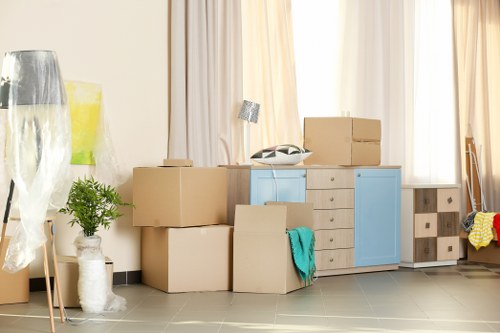 Removal van and moving team serving homes in Clapham