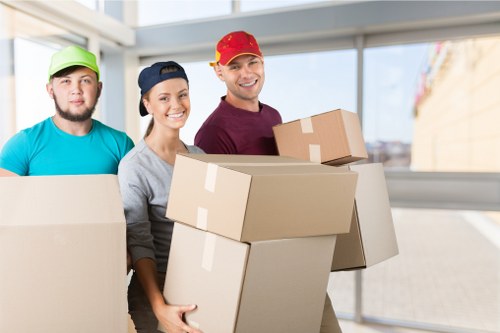 Clapham flat move with boxes and careful handling