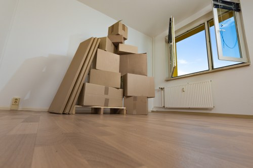 Loading items into a removal van for a Clapham house or flat relocation