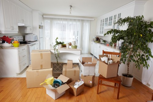 Team member reviewing safety checks before moving furniture