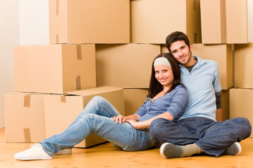 Unpacking boxes into a new Clapham property