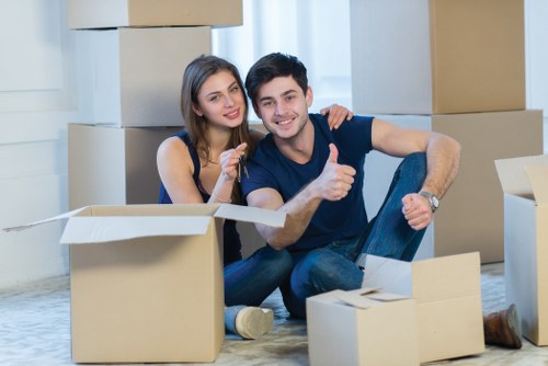 Loading and unloading items during a Clapham removal
