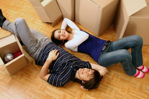 Loading furniture into a truck for a Clapham house move