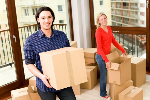 Careful furniture handling during a flat or house move in Clapham
