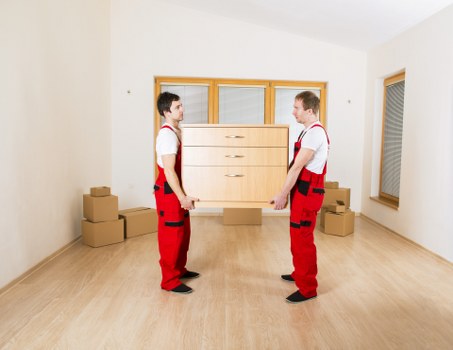 Household removals transport with careful loading